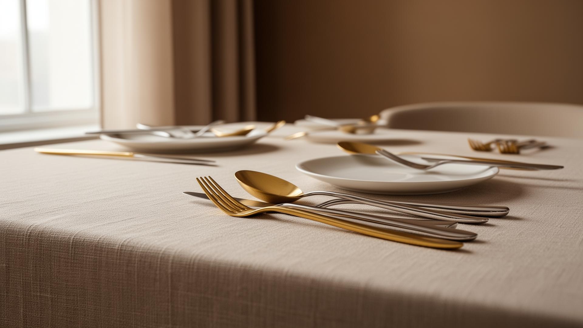 Elegante tafel setting met luxe bestek
